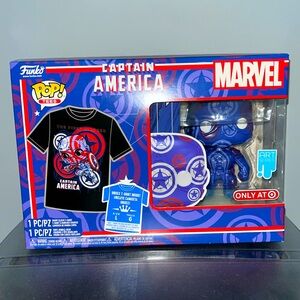 Captain America Art Series Funko Pop With T-shirt